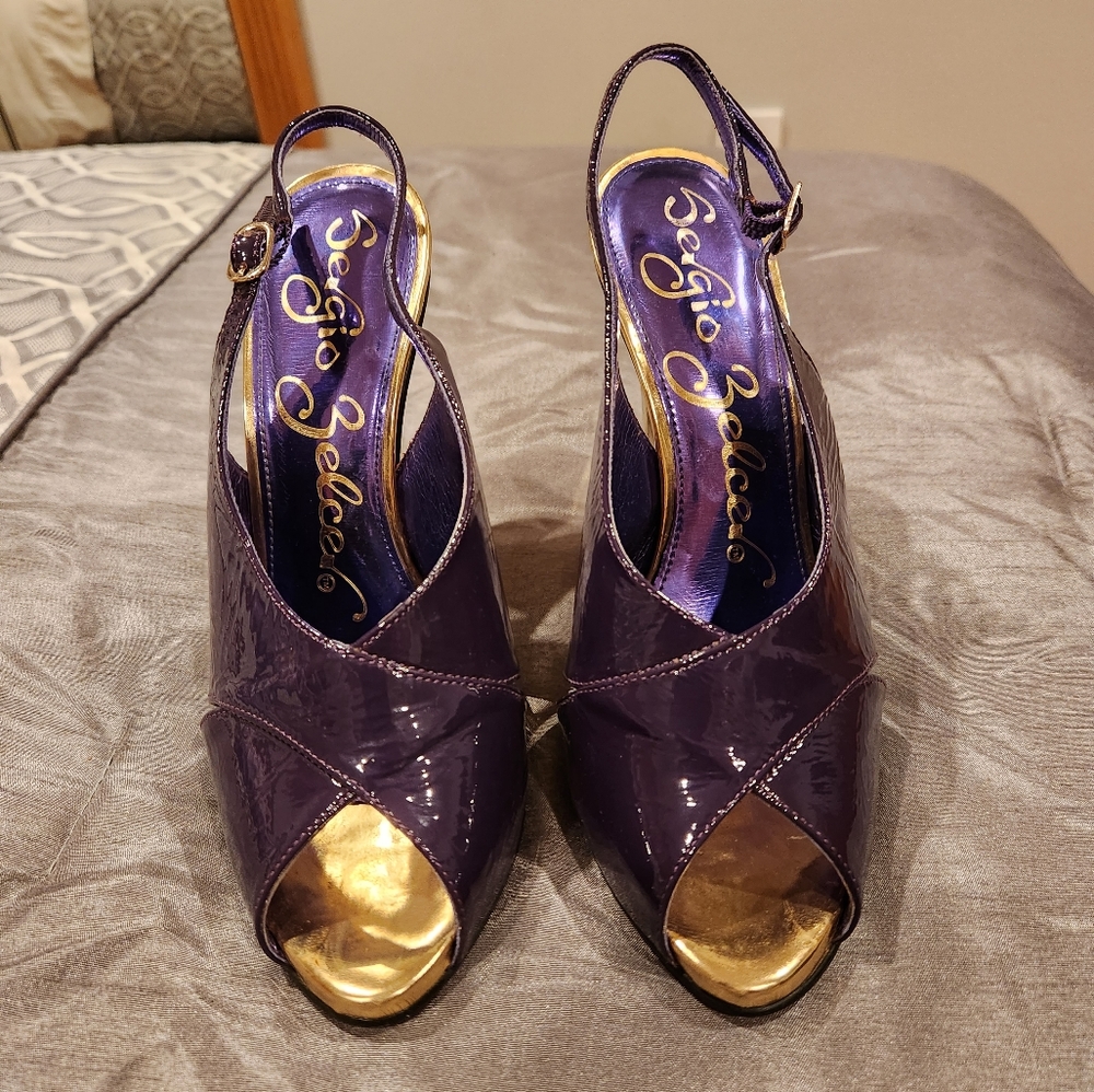 Sergio Zelcer Purple Patent Leather shoes size 7
